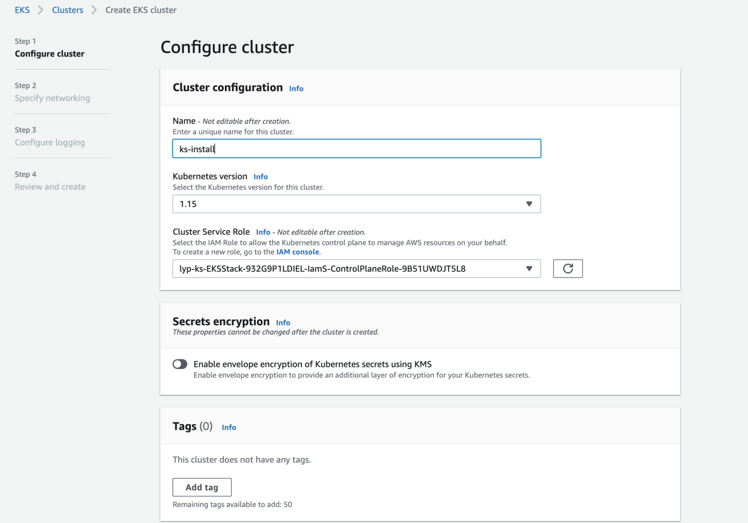 config-cluster-page