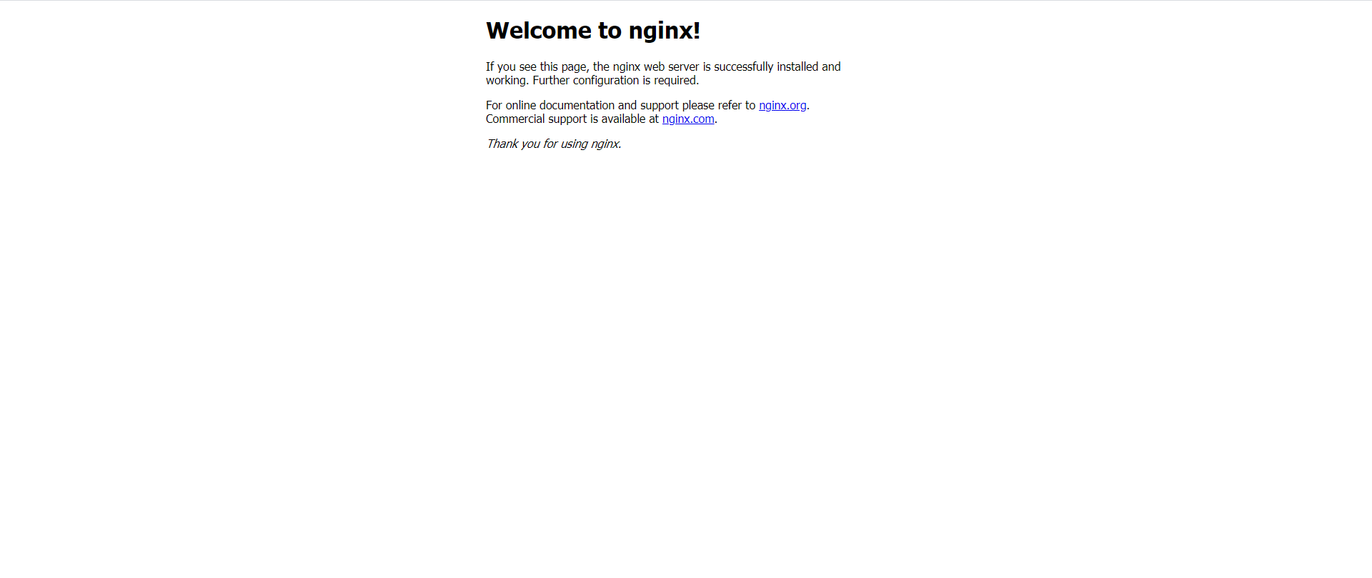 访问 Nginx