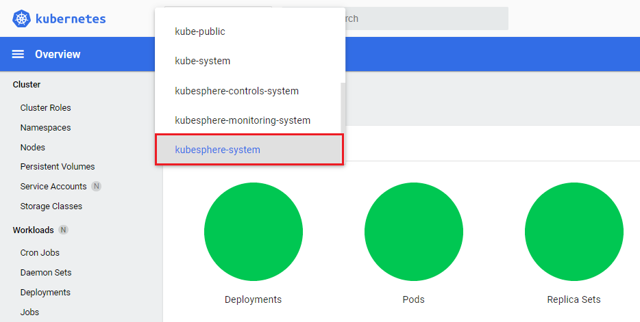 kubernetes-dashboard-namespace